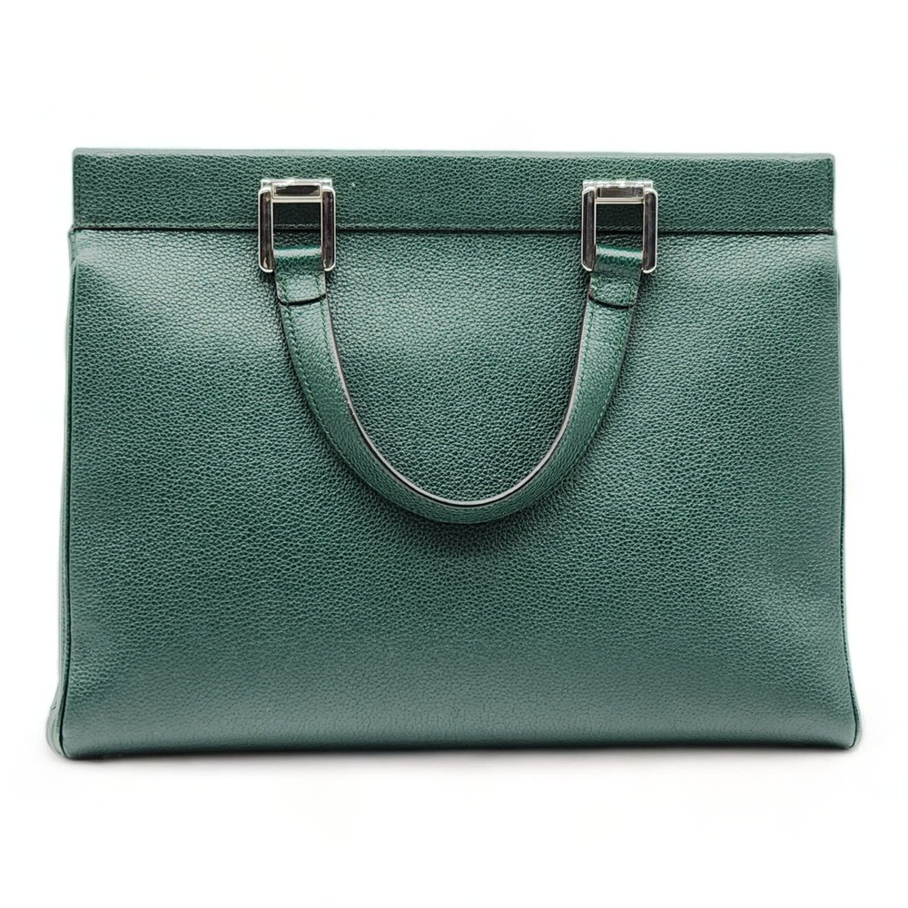 Gucci Zumi Top Handle Bag Leather Medium Green - Picture 3 of 16
